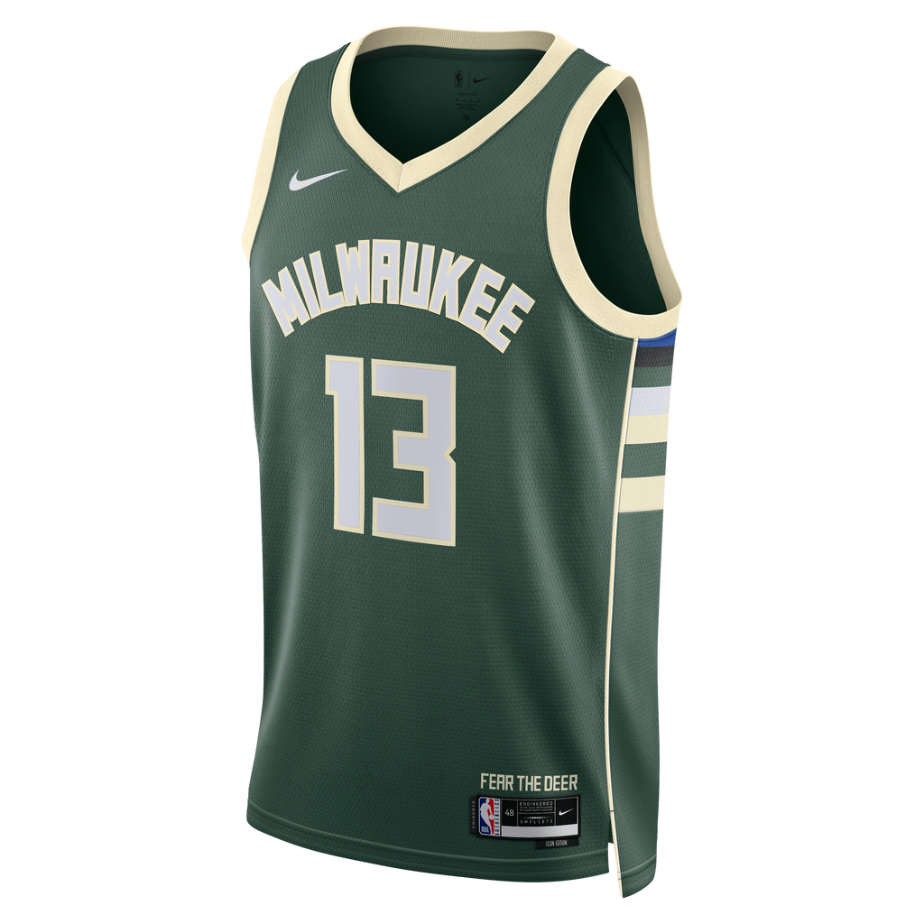 Milwaukee Bucks Nike Icon Edition Swingman Jersey - Hunter Green - Ryan Rollins - Unisex