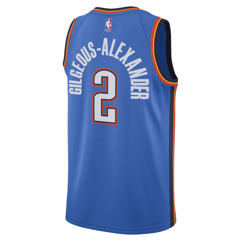 Oklahoma City Thunder Nike Replica Icon Swingman Jersey - Gilgeous-Alexander- Unisex
