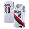 Portland Trail Blazers Nike Replica Association Edition Swingman Jersey - White - Scoot Henderson - Unisex