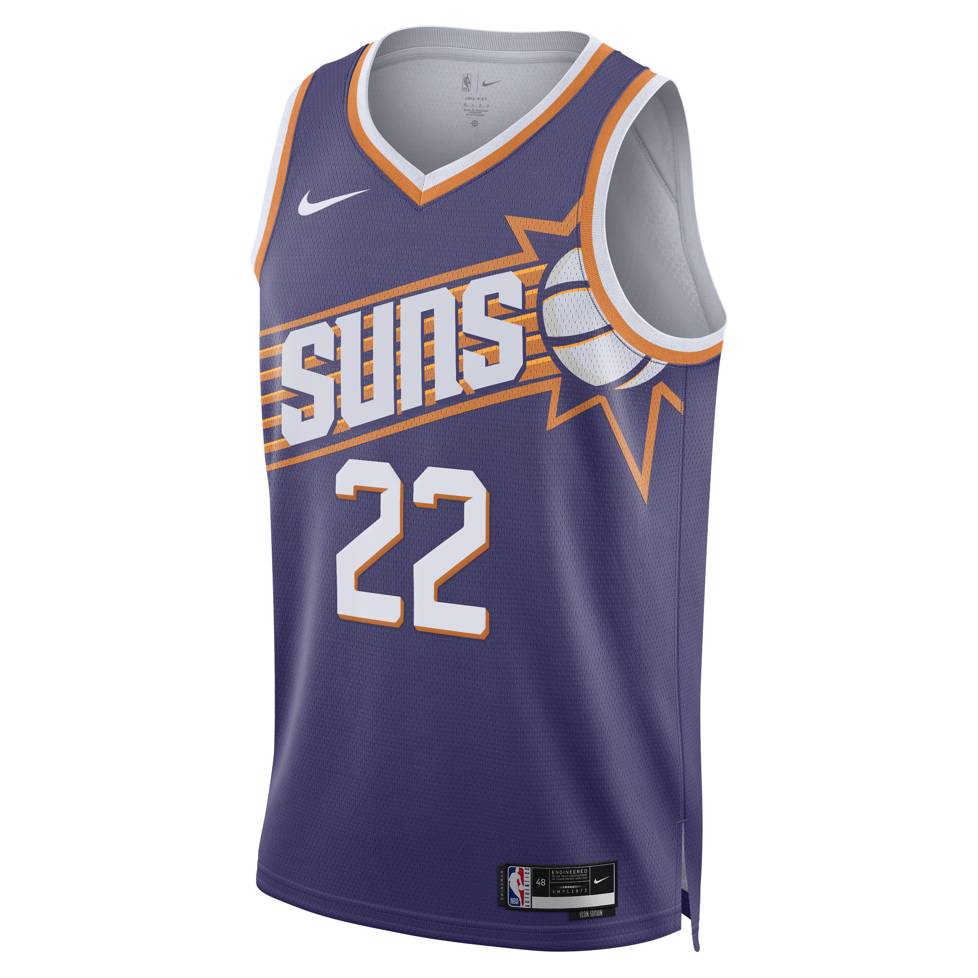 Phoenix Suns Nike Icon Edition Swingman Jersey - Purple - Miles Bridges - Unisex