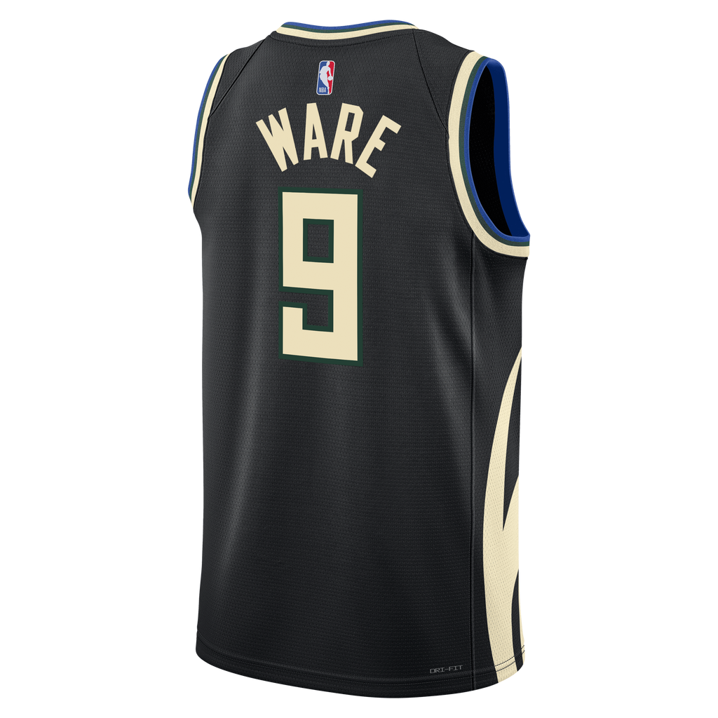 Milwaukee Bucks Jordan Brand Statement Edition Swingman Jersey - Hunter Green - Kel'el Ware - Unisex