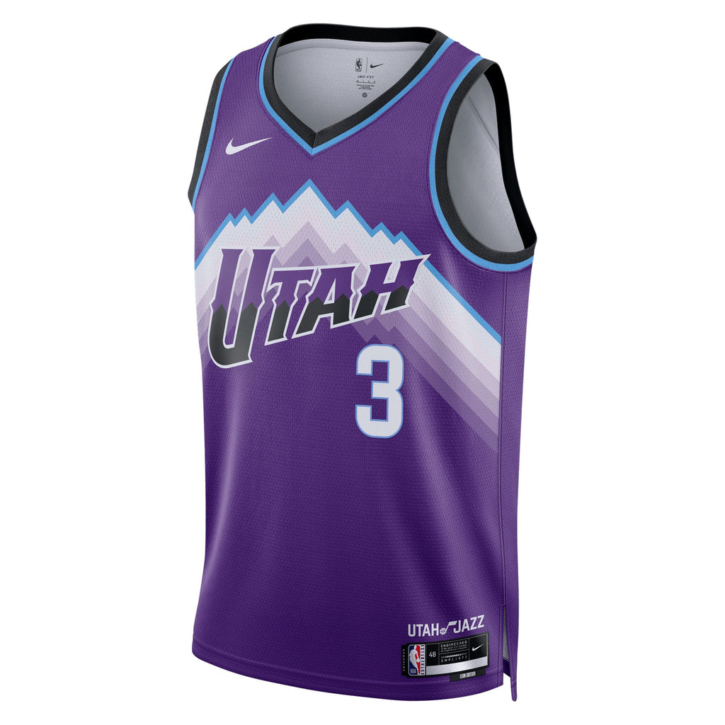 Utah Jazz Nike Replica Icon Edition Swingman Jersey - Purple - Keyonte George - Youth