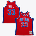 Detroit Pistons Mitchell & Ness Grant Hill 1994 Dark Authentic Jersey - Red