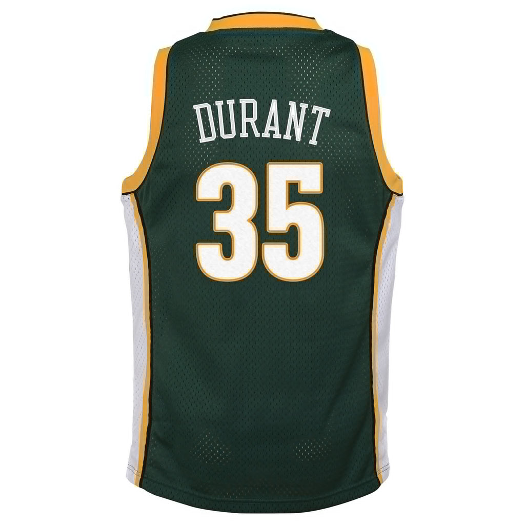 Seattle Supersonics Kevin Durant 2007-08 Hardwood Classics Road Swingman Jersey - White/Green - Youth