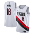 Portland Trail Blazers Nike Replica Association Edition Swingman Jersey - White - Yang Hansen - Unisex