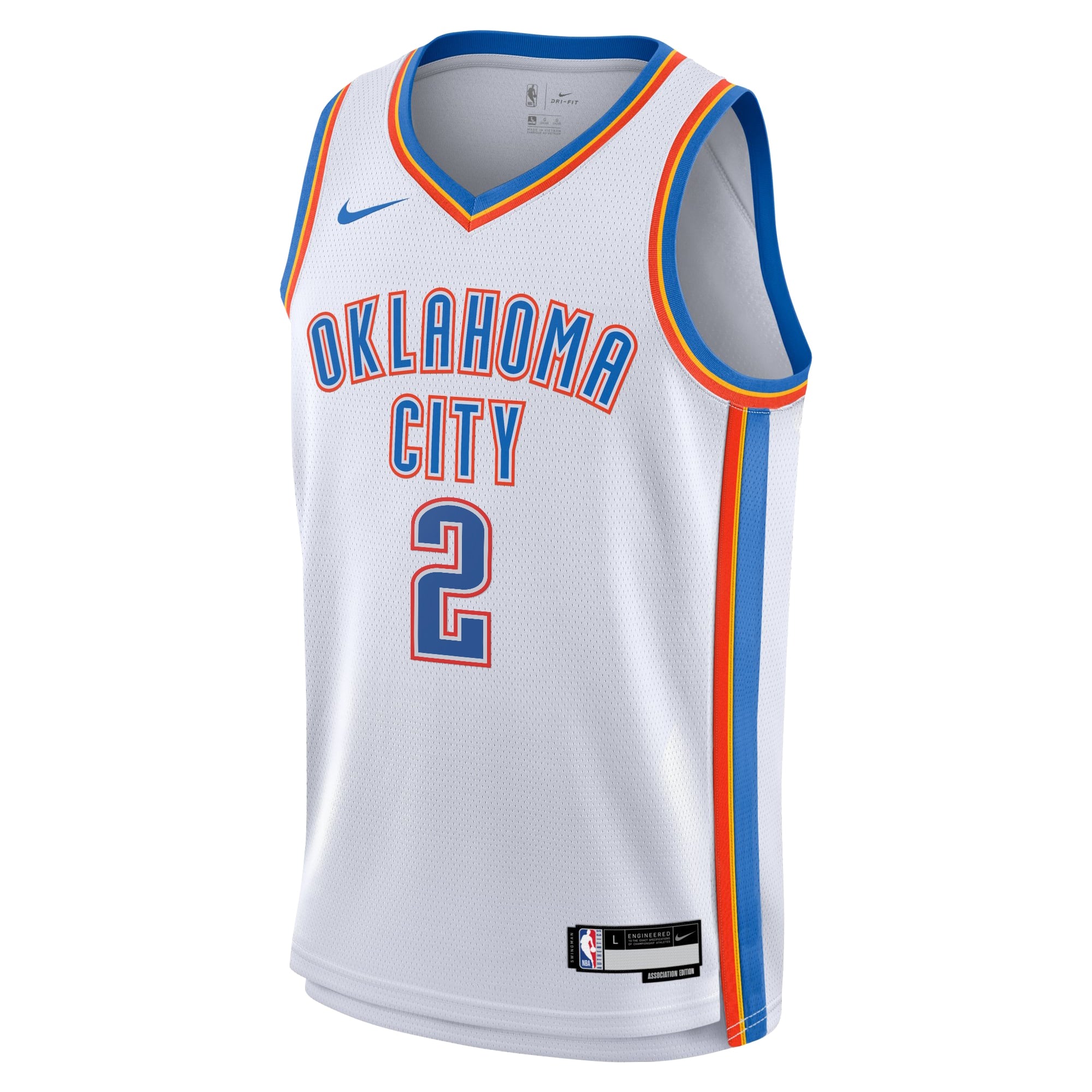Oklahoma City Thunder Nike Association Edition Swingman Jersey - White - Shai Gilgeous-Alexander - Youth