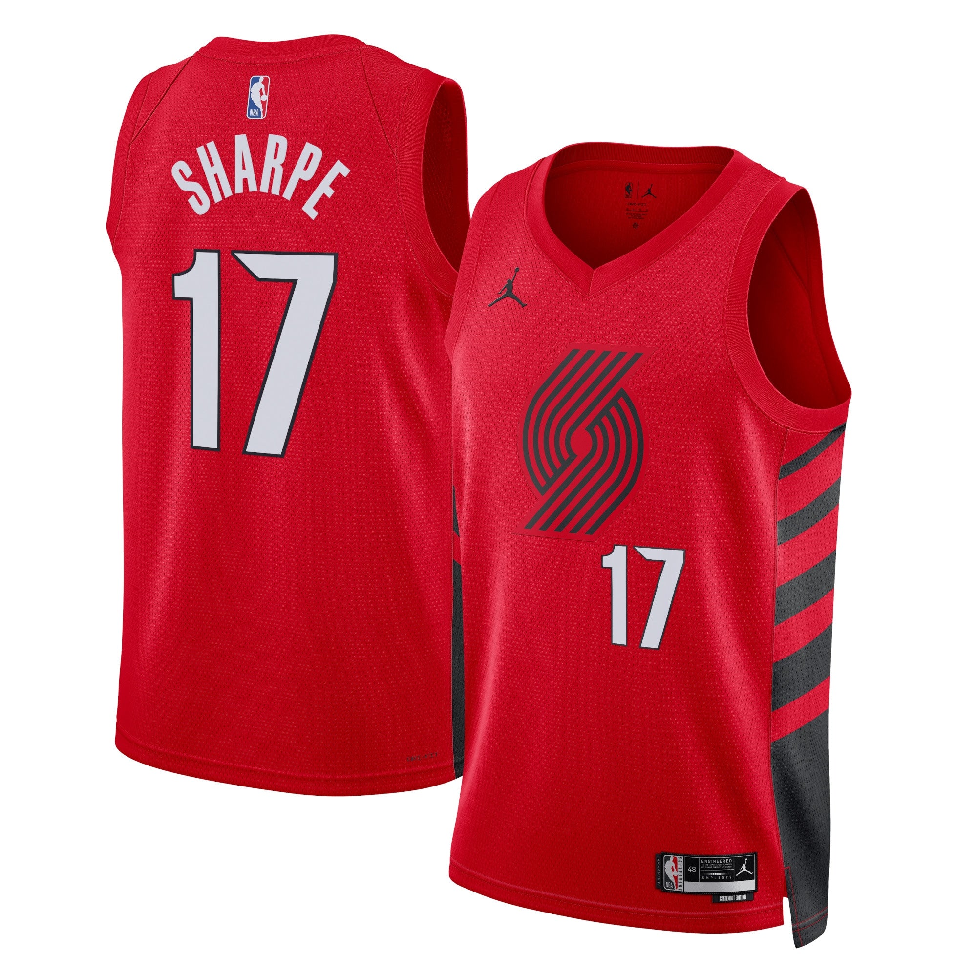 Portland Trail Blazers Jordan Statement Edition Swingman Jersey - Red - Shaedon Sharpe - Unisex