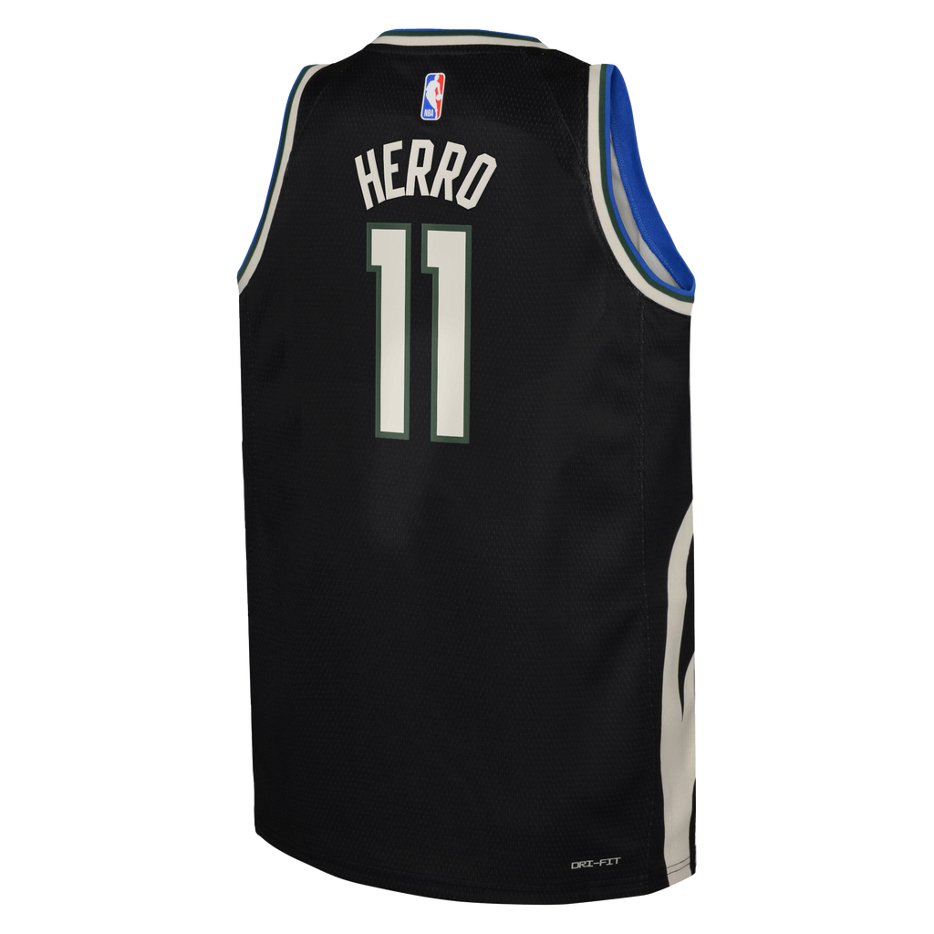 Milwaukee Bucks Jordan Brand Statement Edition Swingman Jersey - Hunter Green - Tyler Herro - Youth