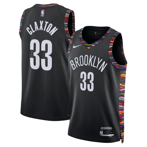 Brooklyn Nets Nike 2025/26 City Edition Swingman Jersey - Black - Nic Claxton - Unisex