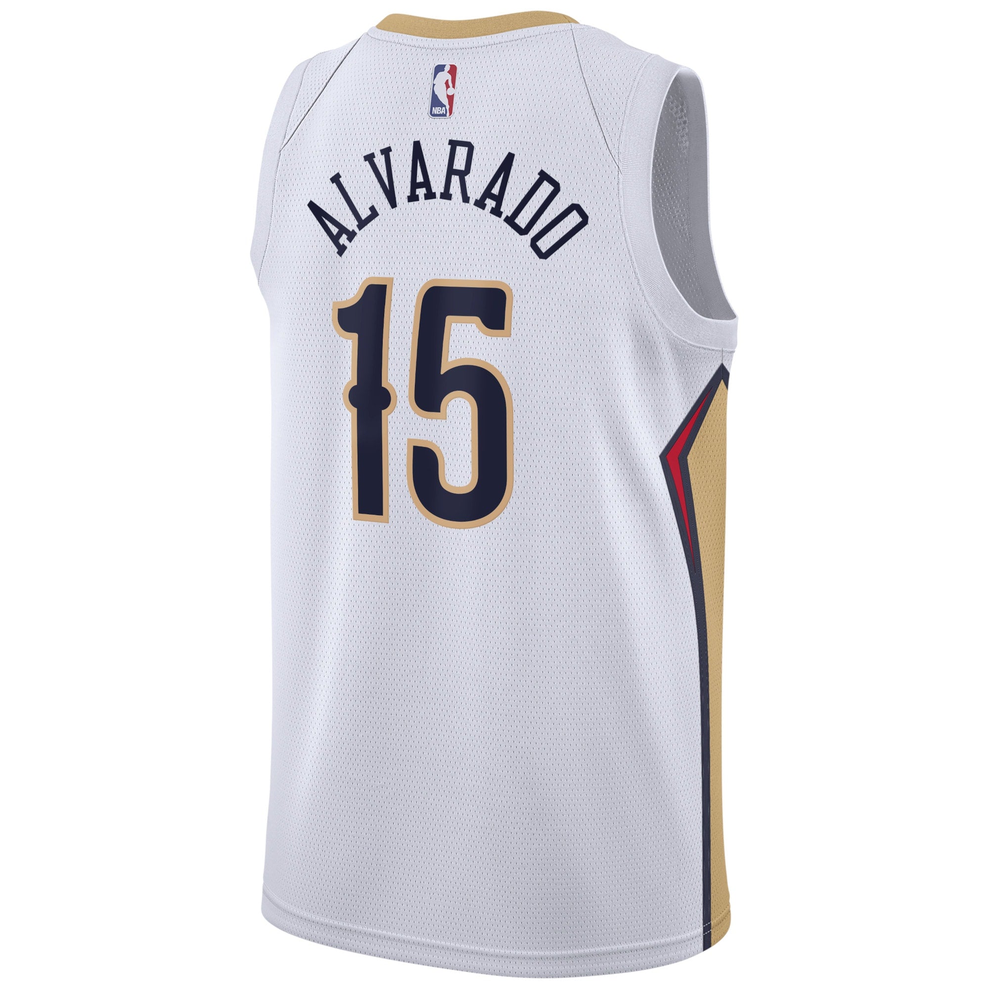 New Orleans Pelicans Nike Association Edition Swingman Jersey - White - Jose Alvarado - Unisex