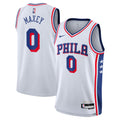 Philadelphia 76ers Nike Association Swingman Jersey - White - Tyrese Maxey - Youth