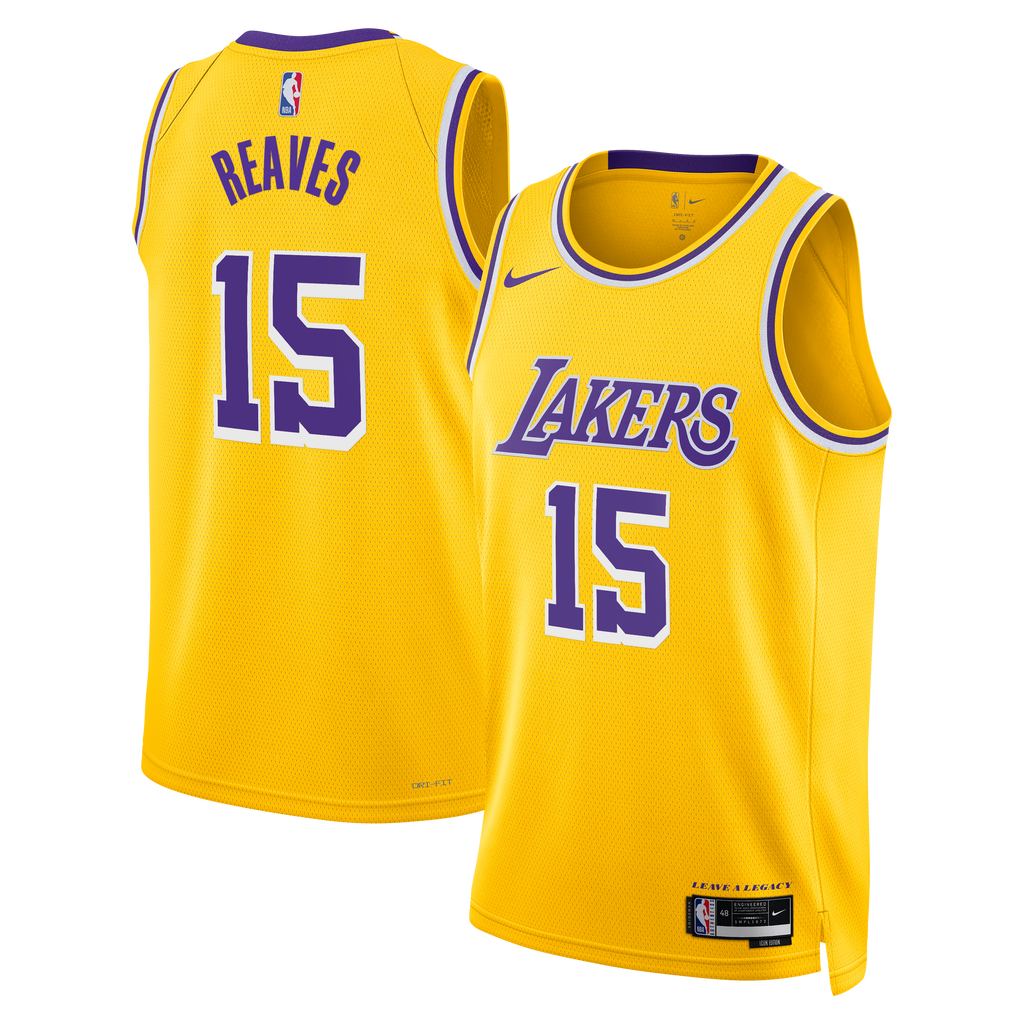 Los Angeles Lakers Nike Icon Edition Swingman Jersey - Gold - Austin Reaves - Unisex