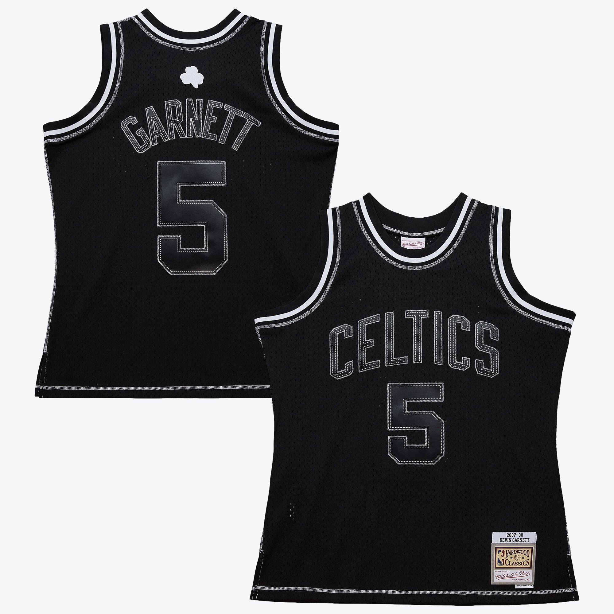 Boston Celtics Mitchell & Ness Kevin Garnett 2007 Contrast 2K Swingman Jersey - Black