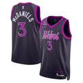 Minnesota Timberwolves Nike 2025/26 City Edition Swingman Jersey - Black - Jaden McDaniels - Unisex