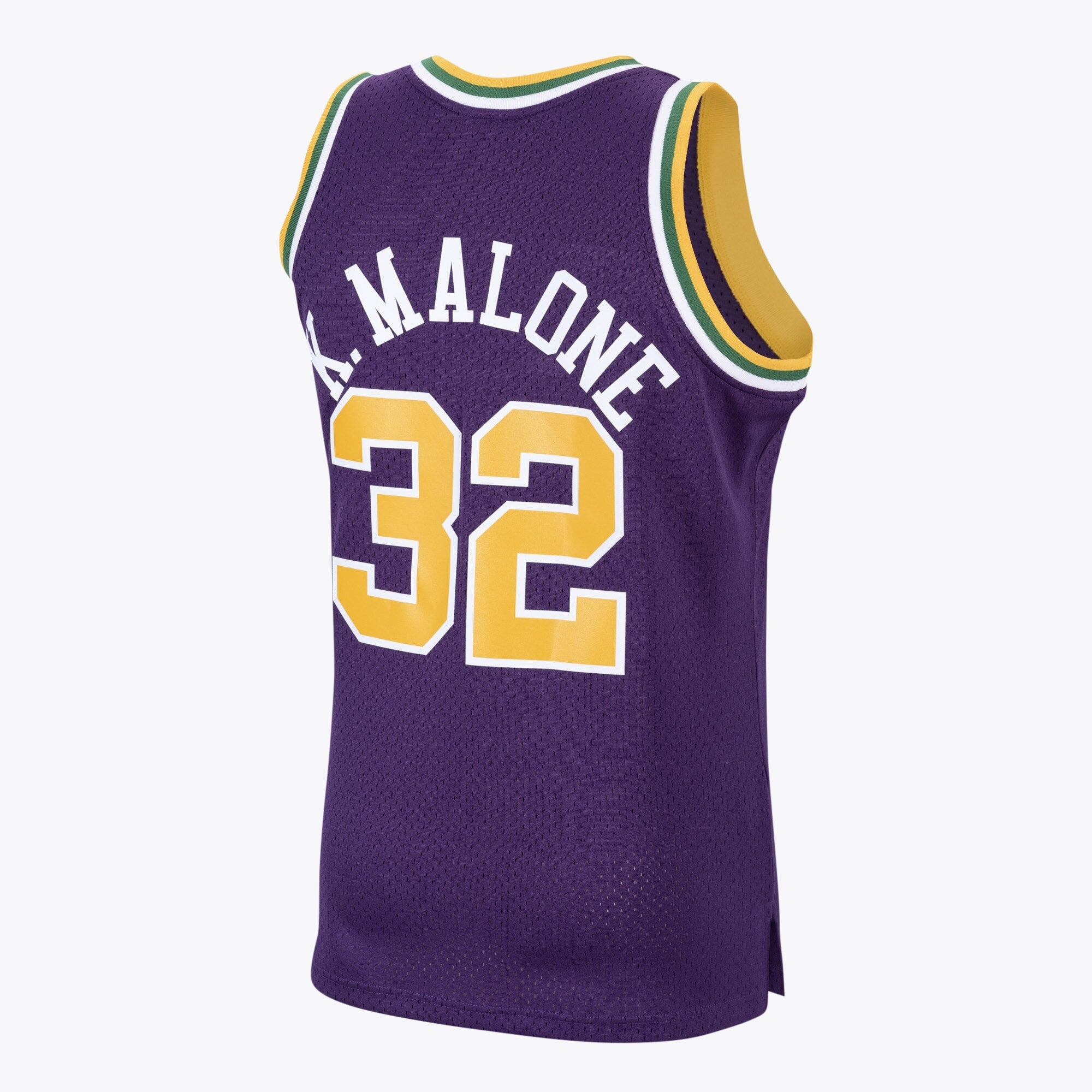 Utah Jazz Karl Malone 1991 Hardwood Classics Road Swingman Jersey by Mitchell & Ness - Purple - Mens