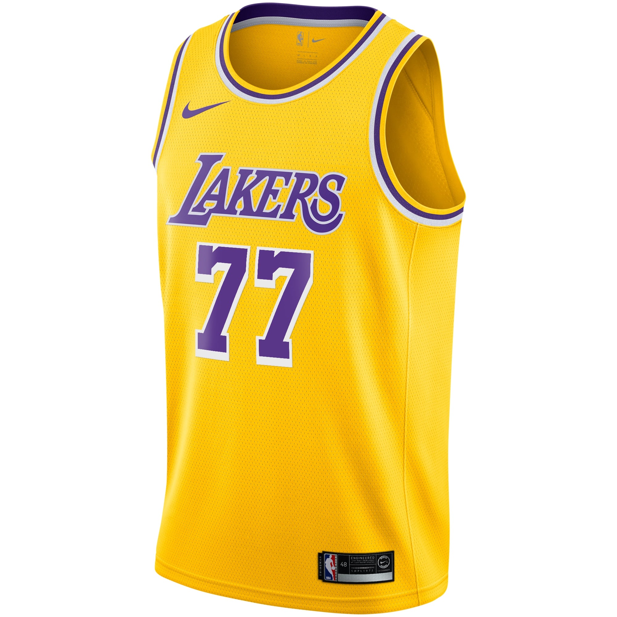 Los Angeles Lakers Nike Icon Edition Swingman Jersey - Gold - Luka Dončić - Youth