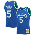 Men's Mitchell & Ness Jason Kidd Blue Dallas Mavericks 1994-95 Hardwood Classics Swingman Player Jersey