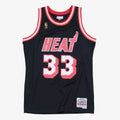 Men's Mitchell & Ness Alonzo Mourning Black Miami Heat Hardwood Classics Swingman Jersey