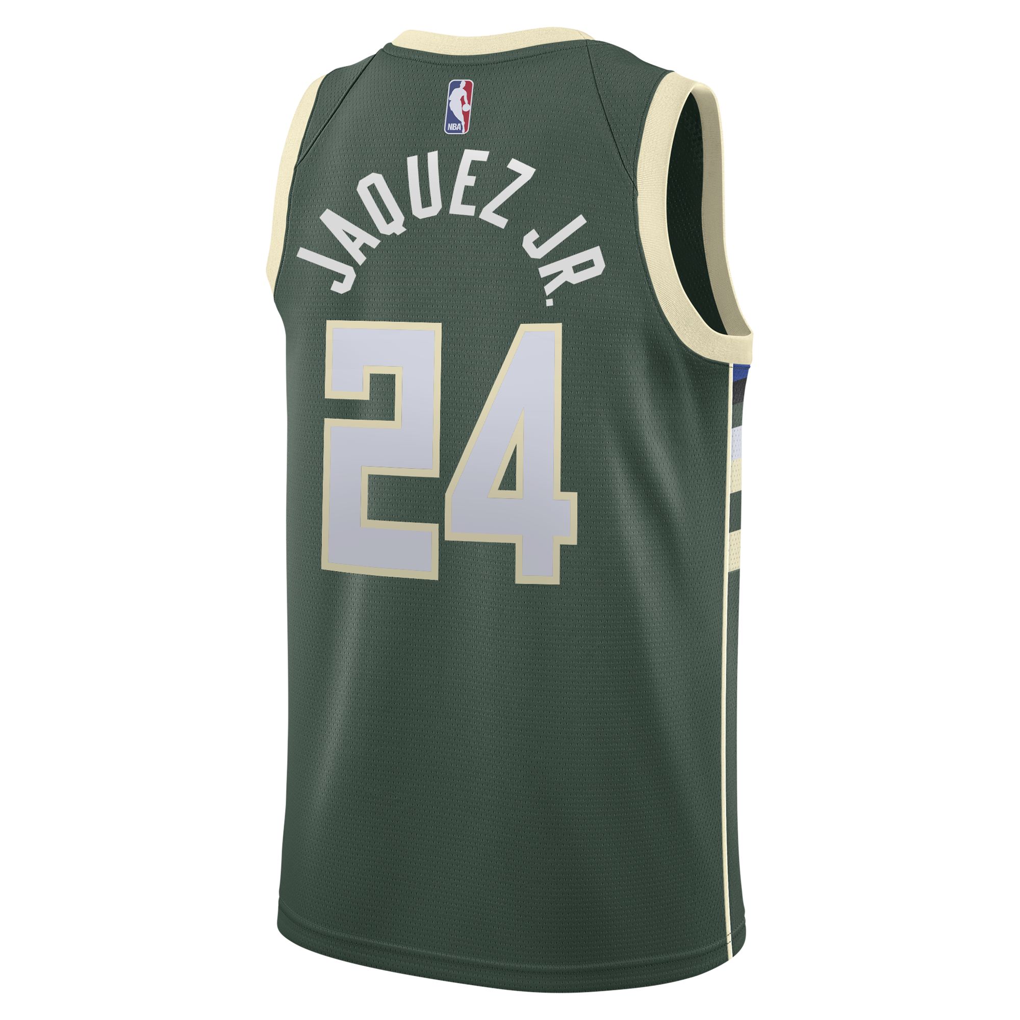 Milwaukee Bucks Nike Icon Edition Swingman Jersey - Hunter Green - Jaime Jaquez Jr. - Youth