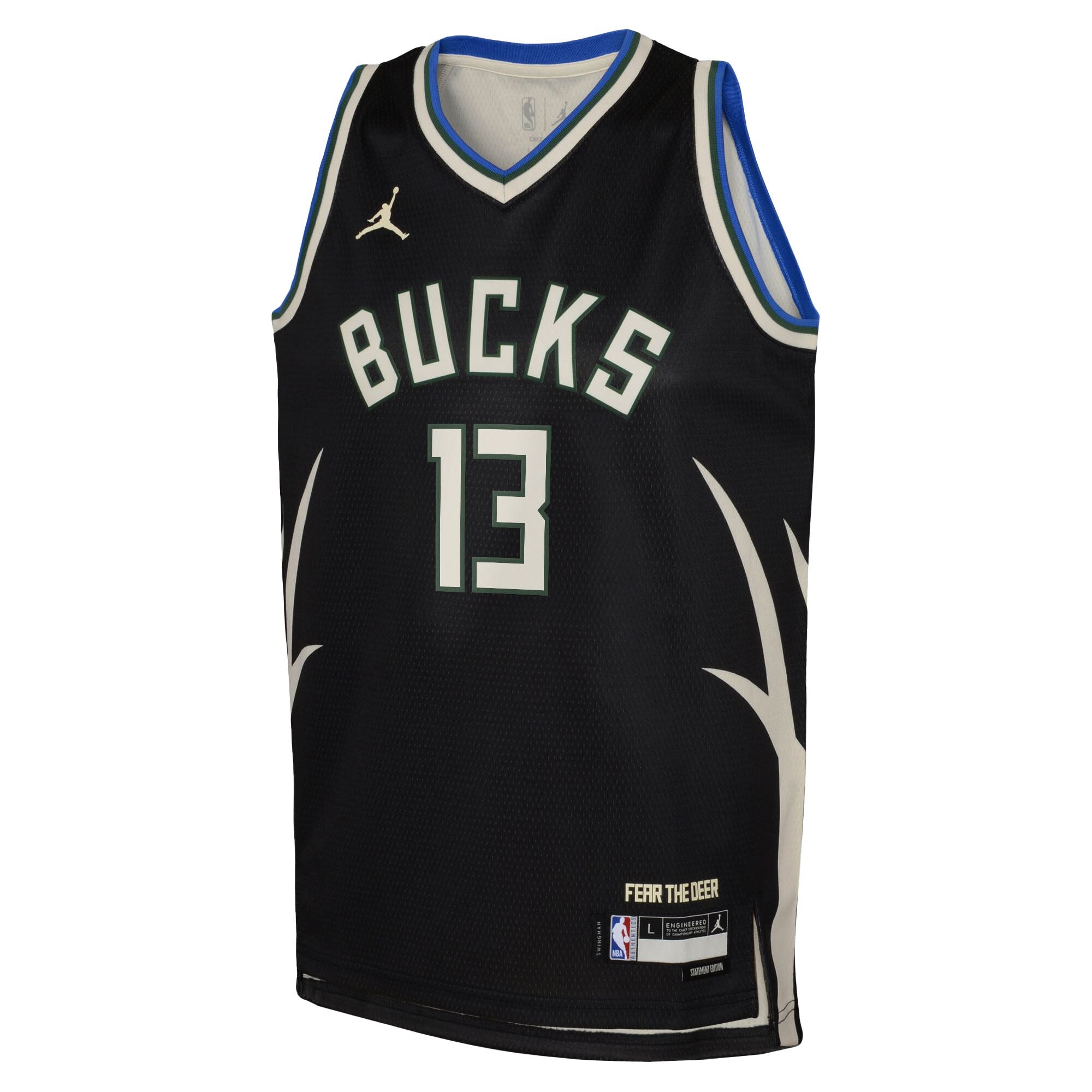 Milwaukee Bucks Jordan Brand Statement Edition Swingman Jersey - Hunter Green - Ryan Rollins - Youth