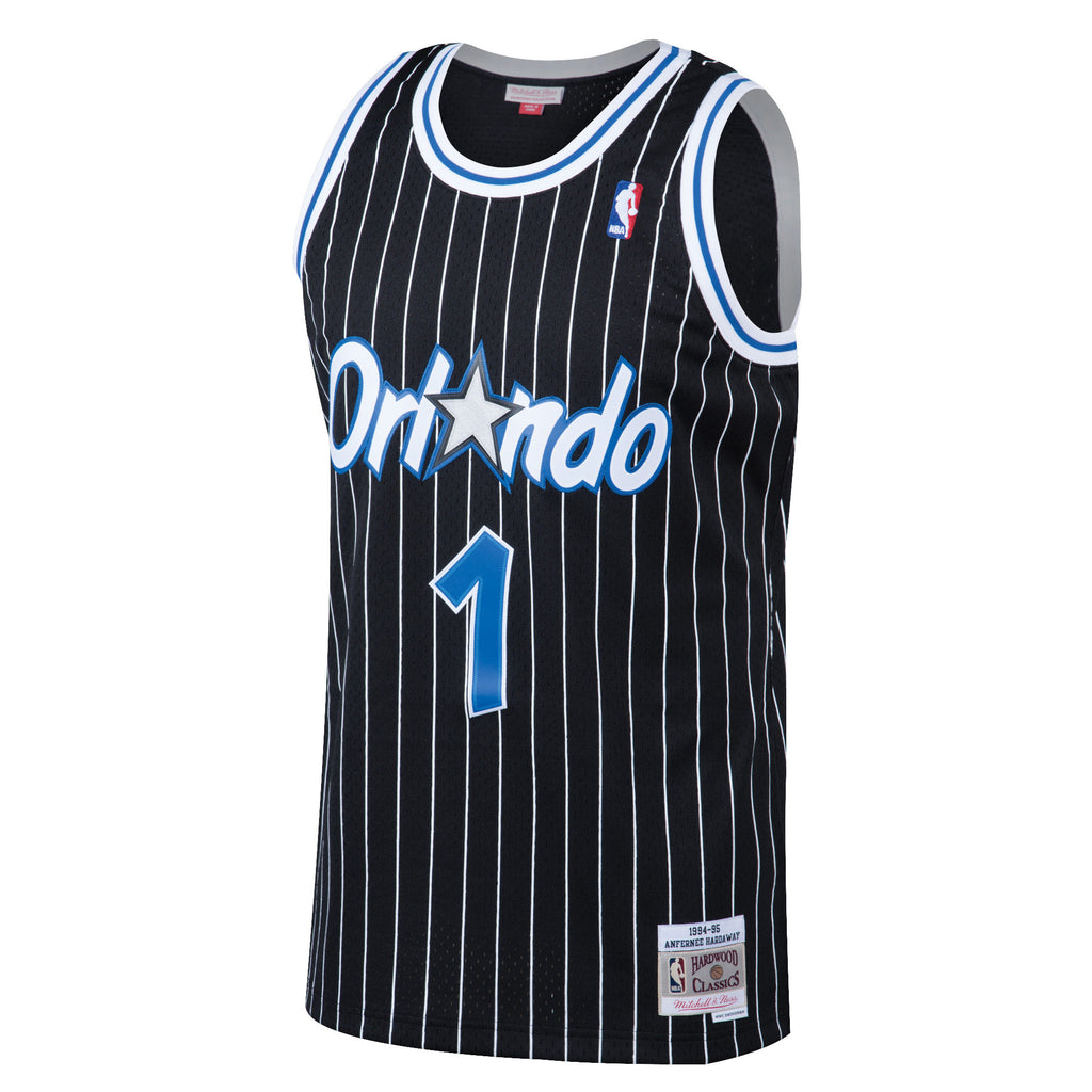 Men's Mitchell & Ness Penny Hardaway Black Orlando Magic 1994-95 Hardwood Classics Swingman Jersey