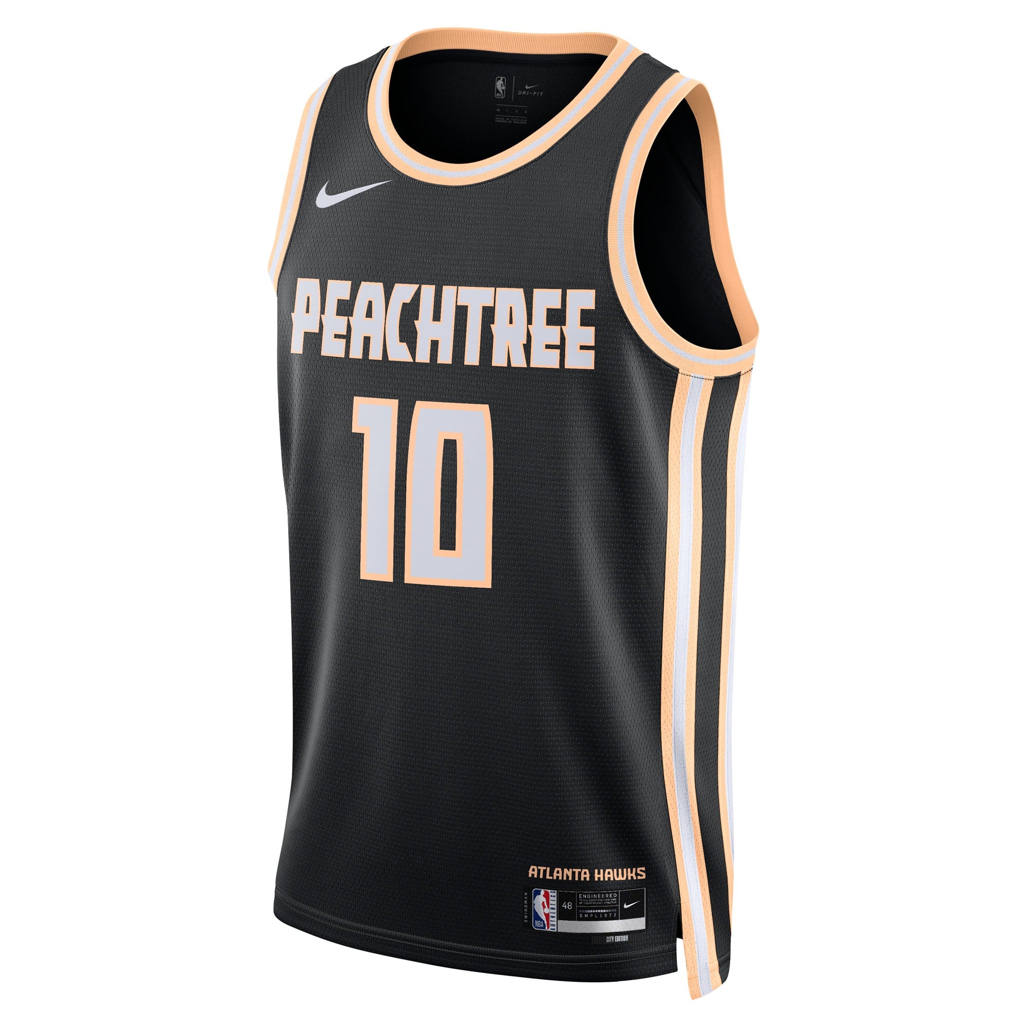 Atlanta Hawks Nike 2025/26 City Edition Swingman Jersey - Black - Zaccharie Risacher - Unisex