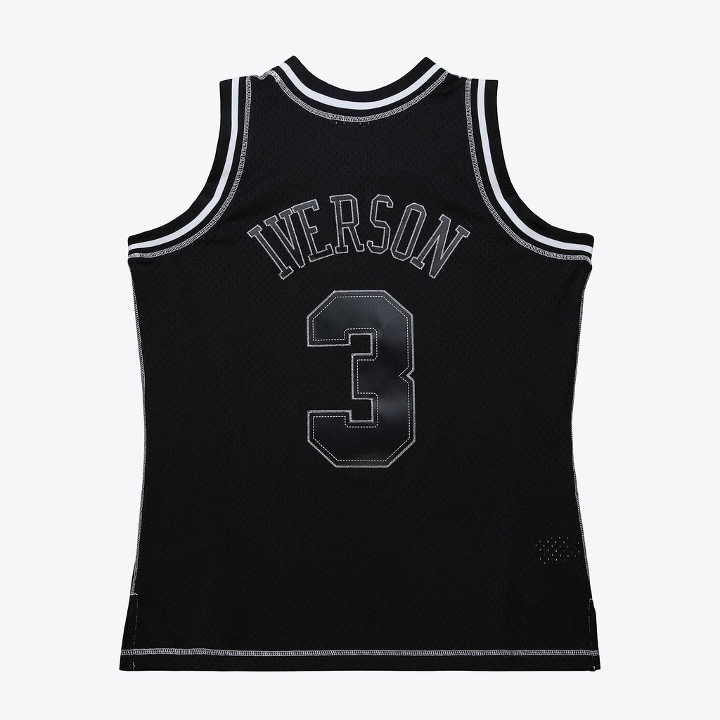 Philadelphia 76ers Mitchell & Ness Allen Iverson 1996 Contrast 2K Swingman Jersey - Black