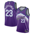 Utah Jazz Nike Replica Icon Edition Swingman Jersey - Purple - Lauri Markkanen - Youth