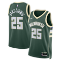 Milwaukee Bucks Nike Icon Edition Swingman Jersey - White - Kasparas Jakučionis - Unisex