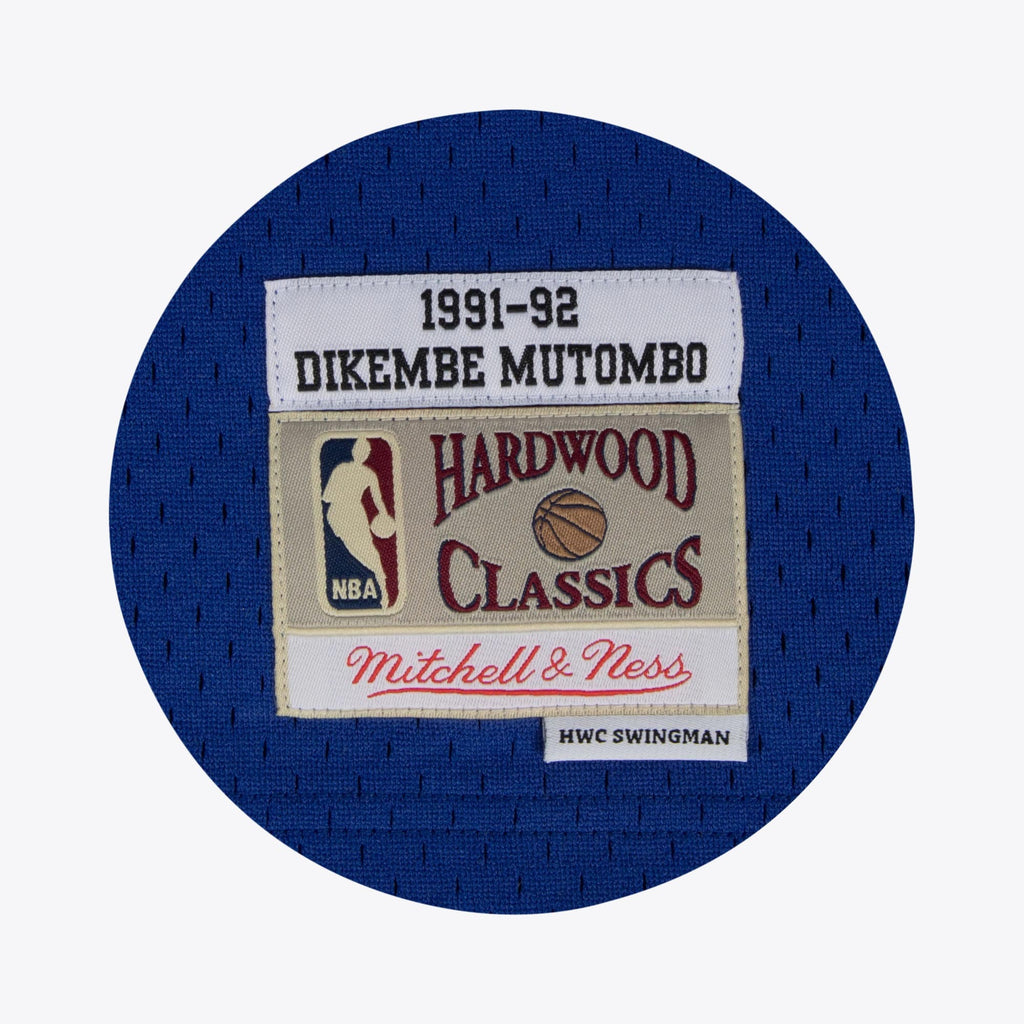 Denver Nuggets Dikembe Mutombo 1991 Hardwood Classics Home Swingman Jersey By Mitchell & Ness - White - Mens