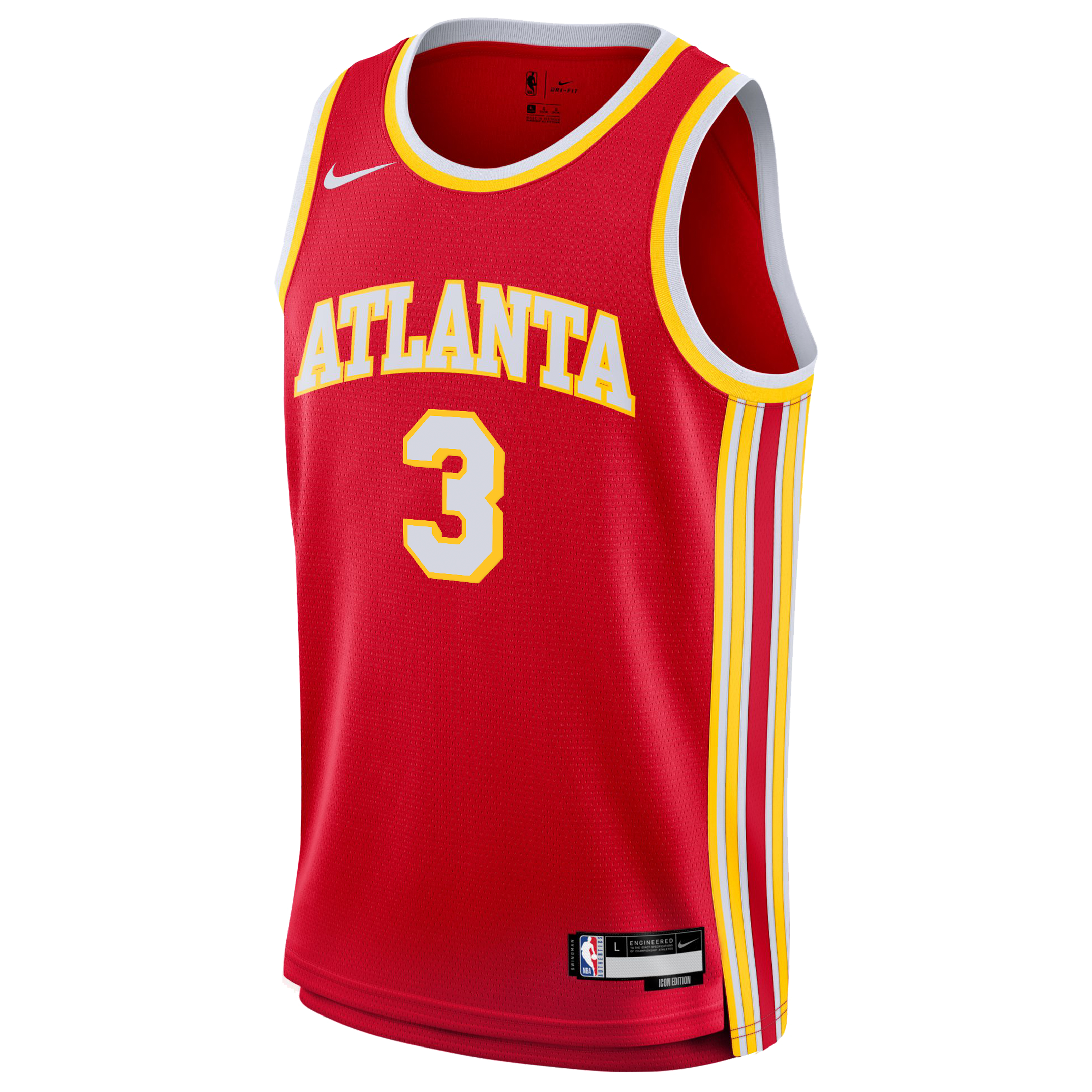 Atlanta Hawks Nike Icon Edition Swingman Jersey - Red - CJ McCollum - Youth