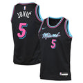 Miami Heat Nike 2025/26 City Edition Swingman Jersey - Black - Nikola Jović - Youth