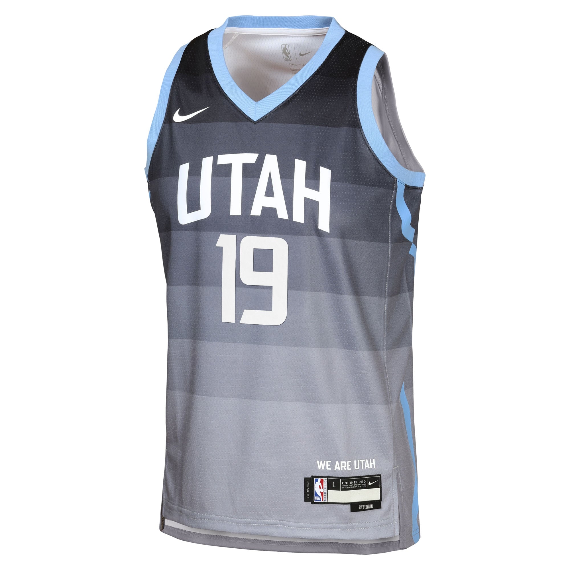 Utah Jazz Nike 2025/26 City Edition Swingman Jersey - Gray - Ace Bailey - Youth