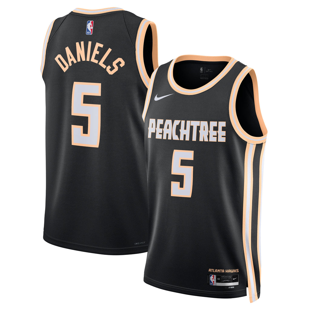 Atlanta Hawks Nike 2025/26 City Edition Swingman Jersey - Black - Dyson Daniels - Unisex