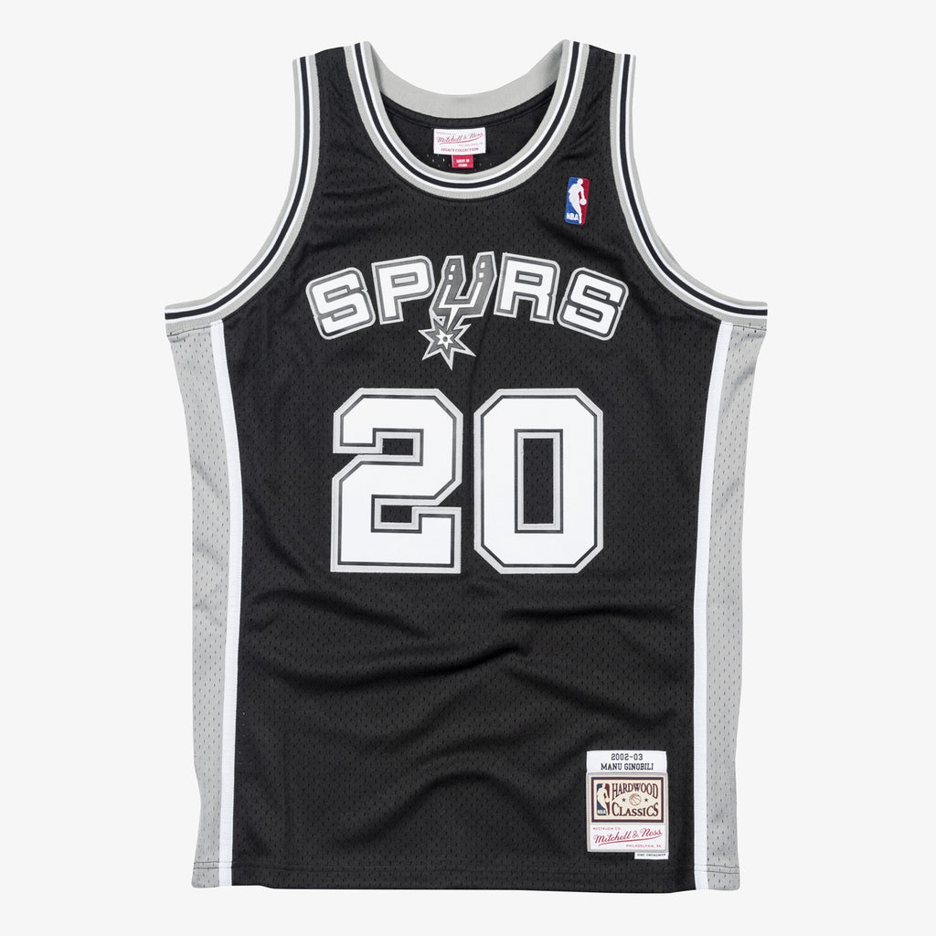 San Antonio Spurs Mitchell & Ness Swingman Jersey Manu Ginobili 2002-03