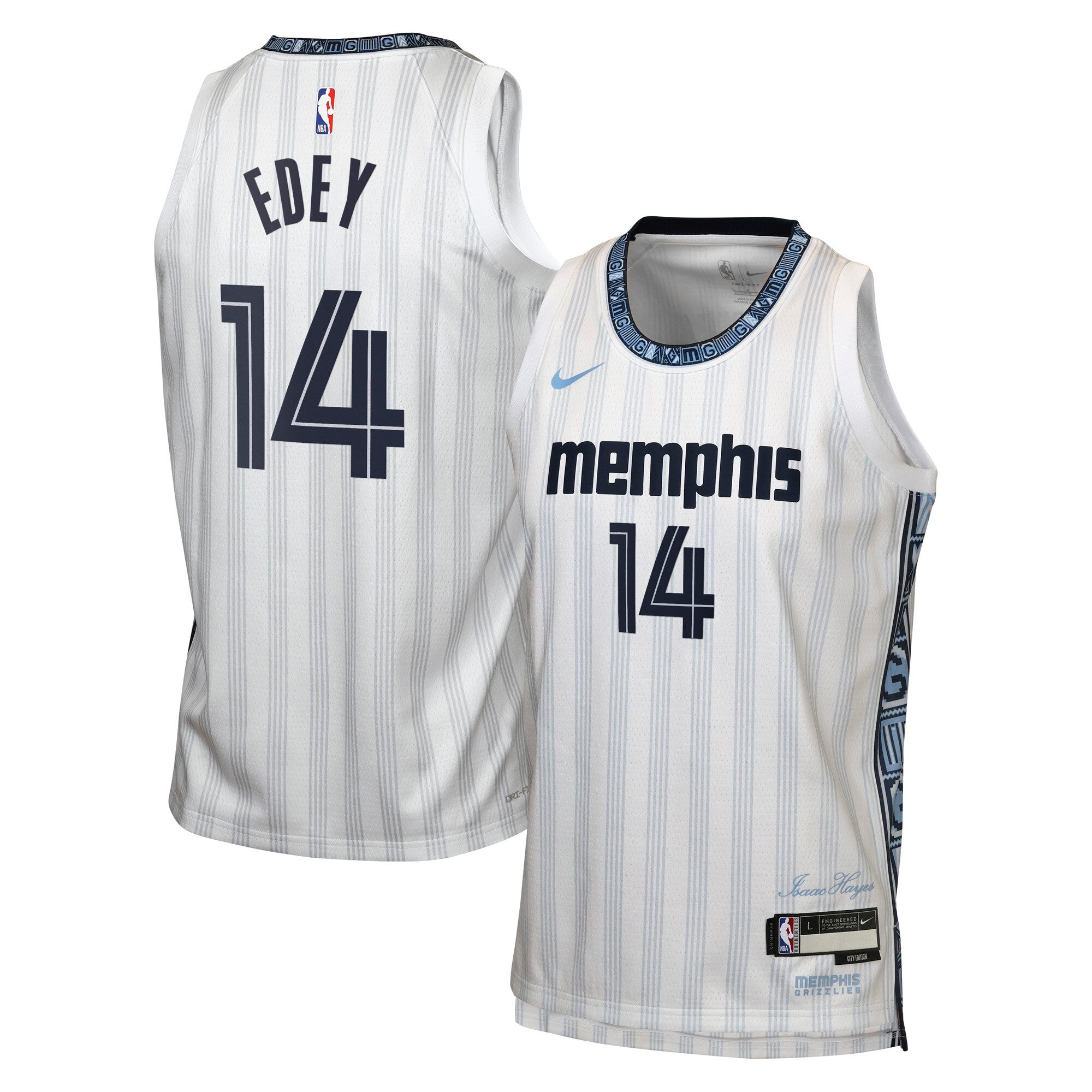 Memphis Grizzlies Nike 2025/26 City Edition Swingman Jersey - Gray - Zach Edey - Youth