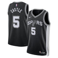 San Antonio Spurs Nike Icon Swingman Jersey - Black - Stephon Castle - Unisex