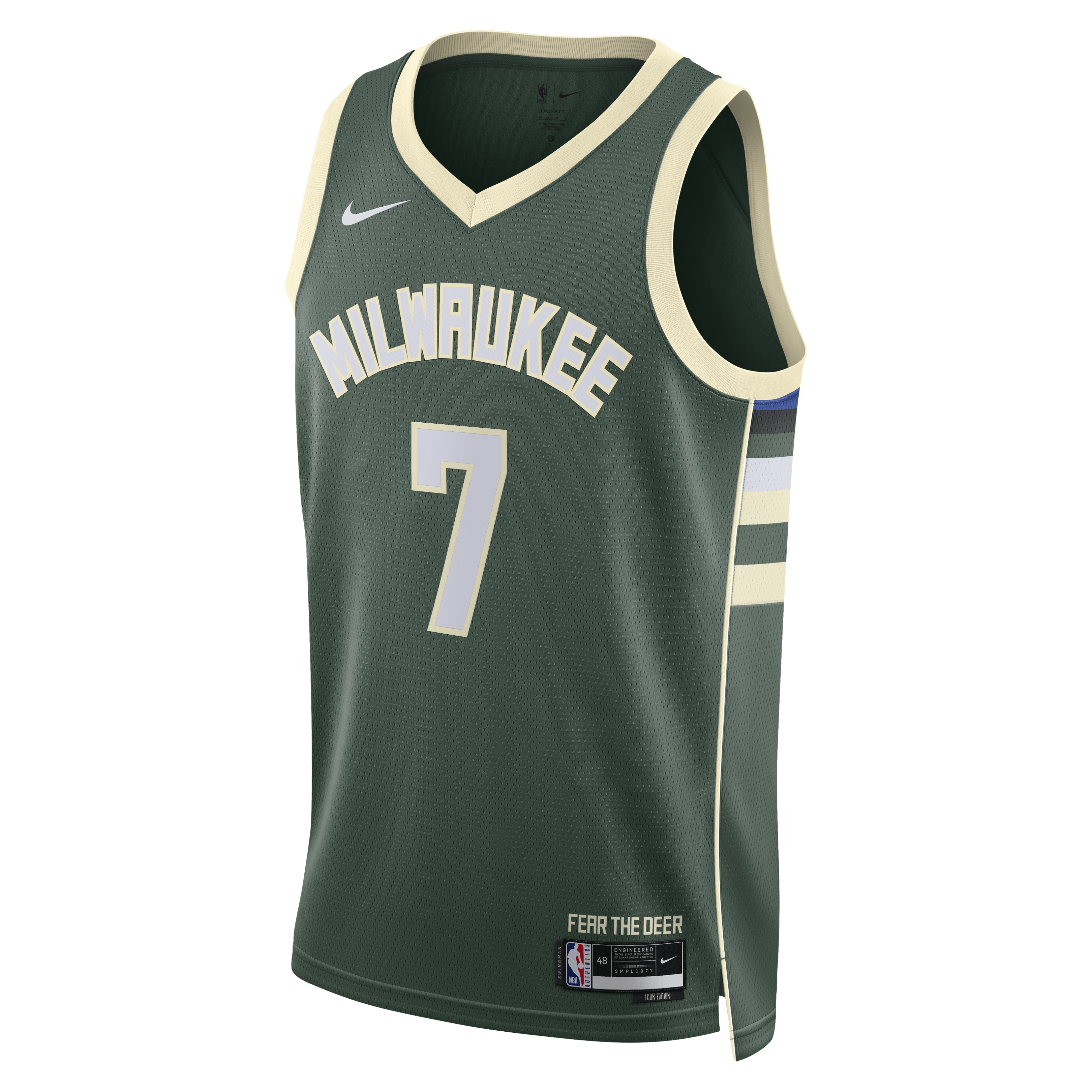 Milwaukee Bucks Nike Icon Edition Swingman Jersey - Hunter Green - Kevin Porter Jr. - Unisex