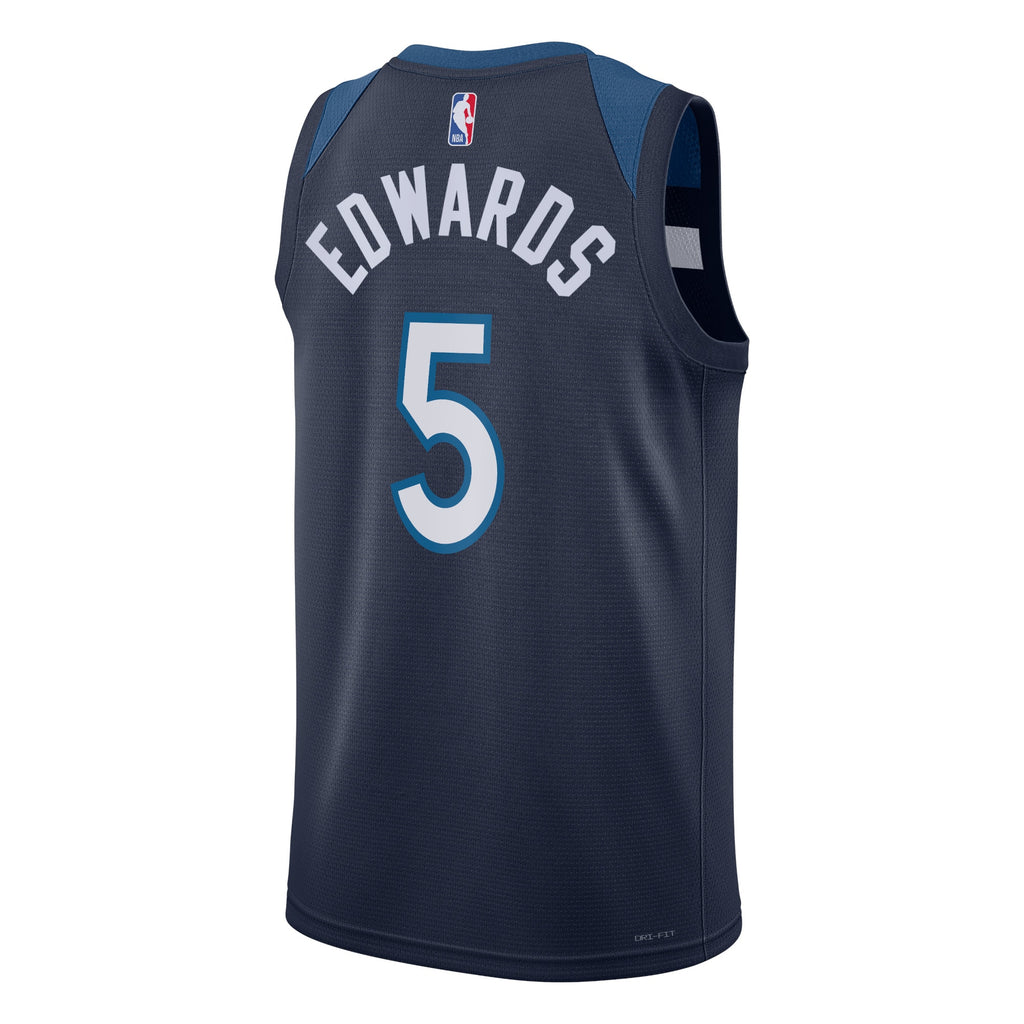 Minnesota Timberwolves Nike Icon Edition Swingman Jersey - Navy - Anthony Edwards - Unisex