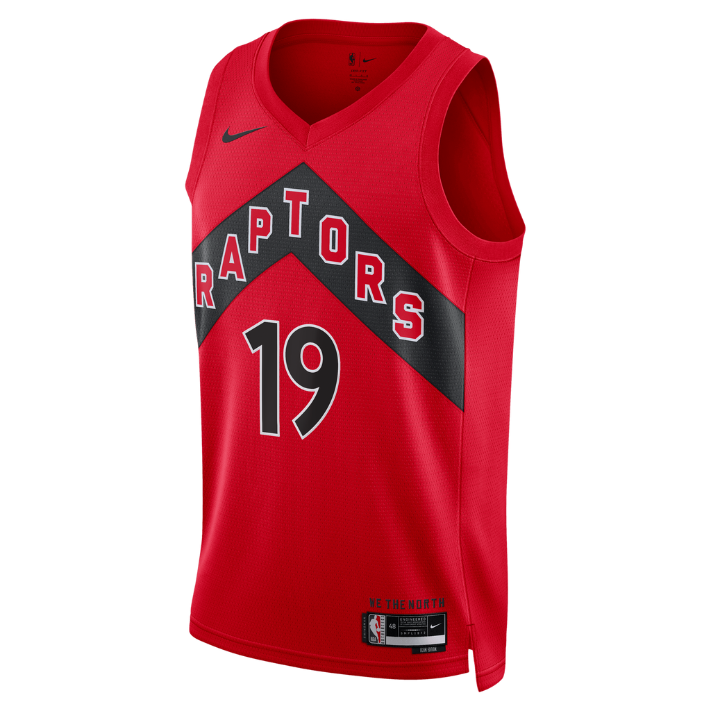 Toronto Raptors Nike Icon Edition Swingman Jersey - Red - Jakob Poeltl - Unisex